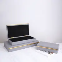 European Style Home Decor Accessories Box Luxury Leather Decorative Boxes MDF Jewelry Case Organizer Box For Home Decor