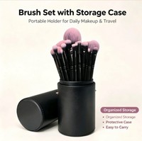DailyQueen 10Pcs Kuas Makeup Nano Hitam Pink Gagang Kayu Premium Set Kuas Foundation & Concealer Logo Dapat Disesuaikan