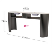 Yicheng beauté gros meubles créatifs Table à ongles nordique avec chaise moderne Simple Salon de beauté manucure Table ensemble à vendre