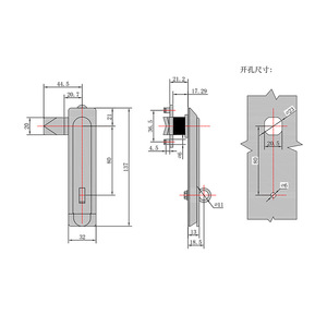 Stainless Steel Push Pull <b>Lock</b> X-5834S Keyless Industrial Furniture <b>Lock</b> For Door 18 21 Mm Thickness - Product Image 1