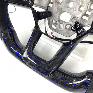 LED <span class=keywords><strong>RAM</strong></span> para Ford Mustang GT500 <span class=keywords><strong>Shelby</strong></span> 2023-2025 volante de fibra de carbono forjado negro con accesorio Interior de cuero Real - Product Image 3