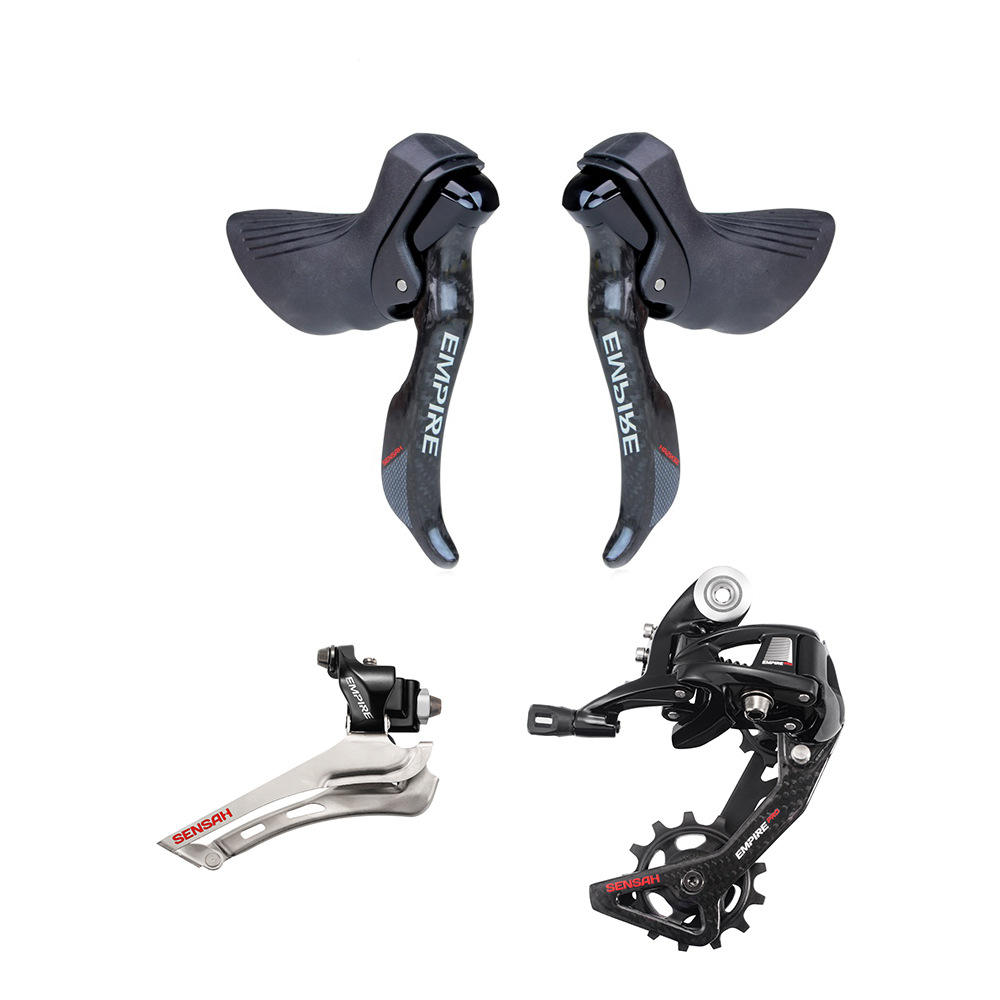 Version fibre de carbone 2*11 pieds centraux noirs