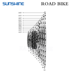 SUNSHINE Ultralight Silver HG 11 <span class=keywords><strong>12</strong></span> <span class=keywords><strong>velocidades</strong></span> 28T 32T 34T 36T bicicleta de carretera rueda libre bicicleta <span class=keywords><strong>Cassette</strong></span> volante Accesorios - Product Image 3