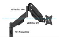Support de sol pour écran LCD à bras long et robuste de 13 à 27 pouces, LD216B, support de télévision fixe, support d'écran d'ordinateur pour le côté du canapé