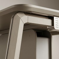 Table de conférence moderne en panneau MDF E1, bureau de salle de réunion avec bordure en PVC de 2 mm, résistant aux rayures, petite table de salle de réunion