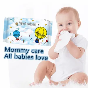 Oem production manufacture of logo hand mouth fart economical and affordable big bag of baby clean wet wipes