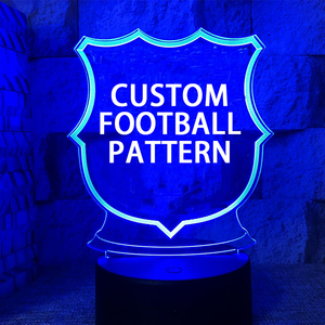 NEWISH DIY Custom Creative 3D Illusion Acrylic Night <strong>Light</strong> <strong>Football</strong> Club Designs - Product Image 2