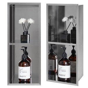 60x30x15CM Miroir Or SUS304 Acier Inoxydable Anti-Rouille <span class=keywords><strong>TV</strong></span> <span class=keywords><strong>Mur</strong></span> <span class=keywords><strong>Niche</strong></span> Shampooing Toilette Stockage 2 Couches Salle De Bains Douche <span class=keywords><strong>Niche</strong></span> - Product Image 6