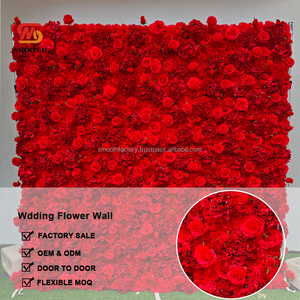 3D ม้วนผ้าทำด้วยมือฉากหลังผนังใหม่เรียบการตกแต่งงานแต่งงานที่กำหนดเองอย่างนุ่มนวลดอกกุหลาบประดิษฐ์ดอกไฮเดรนเยียสำหรับวันวาเลนไทน์ - Product Image 2