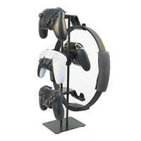 Support de rangement pour manettes et casques PS5 et PS4, organiseur d'accessoires de jeu à 3 niveaux