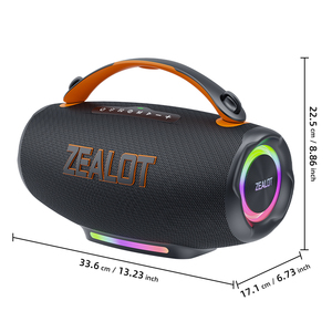 Enceinte sans fil Zealot S167 100W, batterie 24000mAh, Power Bank, LED RGB, étanche IPX6, carte TF, portable, super basses - Product Image 6