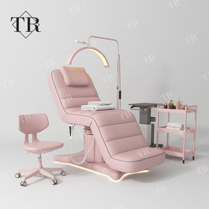 Turri Spa-Möbelset Luxuriöser Rosa Maca Estética Ästhetischer Kosmetikstuhl Camillas Para Spa Elektrischer Silla Estética Schönheitsliege - Product Image 1