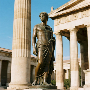 Tùy chỉnh cổ điển hình tác phẩm điêu khắc, đồ trang trí chân dung ngoài trời, đồng thau kim loại trang trí nghệ thuật - Product Image 5