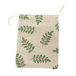 Prezzo di fabbrica sacchetto di stoffa di mussola di cotone naturale foglia d'ulivo modello di cartone animato imballaggio di cosmetici sacchetto di cineserie antipolvere di lino <span class=keywords><strong>Ecru</strong></span> - Product Image 5