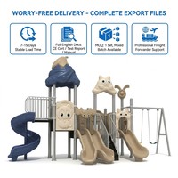 SageDelightRides Module de parc personnalisé avec toboggan et piste double pour enfants en LLDPE et acier galvanisé pour centres de villégiature, vente en gros