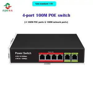 Ethernet Switch 4 Port Rack Mount Rj45 8-Port Poe Switch Transmissie Afstand Tot 100M 4 Poorten Gigabit Netwerkswitches