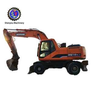 Maquinaria de Construcción con Ruedas de 22 Toneladas, Excavadora DOOSAN DH210W de Corea, Excavadora Usada DOOSAN DH210W-7, 210W - Product Image 1