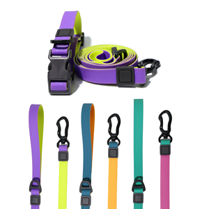 Conjunto de <span class=keywords><strong>collar</strong></span> y correa de perro de lujo personalizado, impermeable, mango acolchado personalizado, características de entrenamiento suave, correa de perro de <span class=keywords><strong>Pvc</strong></span> estilo panal - Product Image 1