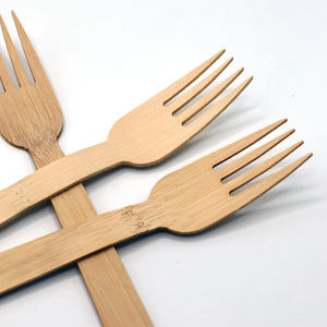 <span class=keywords><strong>Fourchette</strong></span> en bambou de haute qualité sans éclats, design confortable, fabrication soignée, jetable, pour repas rapides et décontractés - Product Image 3