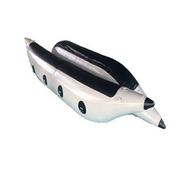 FUNSEED Flotteurs gonflables étanches à deux places de 3,6 m (12 pieds) avec toit pliable, couleur personnalisée, pour jeux aquatiques en extérieur