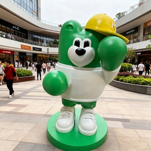 Escultura de arte en FRP de gran tamaño con diseño de gato de dibujos animados para decoración de césped en paisajes urbanos, zonas peatonales, plazas públicas, hoteles y complejos turísticos. - Product Image 4