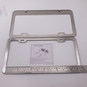 Chrome-Marco de placa de matrícula de coche, impresora personalizada de aluminio, tamaño de EE. UU. - Product Image 6