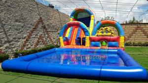 Tobogán Acuático Inflable <span class=keywords><strong>Grande</strong></span> con Piscina Combinada, Cachino, Juego de Agua para Niños - Product Image 2