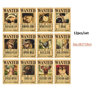 Affiches de recherche de <span class=keywords><strong>Luffy</strong></span> et Zoro des Pirates du <span class=keywords><strong>Chapeau</strong></span> de Paille, lot de 2 affiches 28,5x19 cm, décoration murale de chambre, peintures de dessins animés - Product Image 5