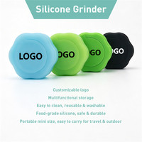 Moulin à herbes et épices à sec en silicone personnalisé à 2 couches, accessoire pour fumeurs