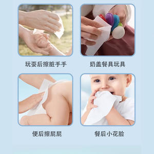 Toallitas Húmedas Suaves para Bebés, 60 Unidades, Agua de Alta Pureza para la Limpieza y el Cuidado de Manos y Boca - Product Image 2