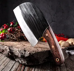 Butchers Cleaver Outdoor Camping Chopper Butcher Knife Hand Forged Butcher Cleaver Knife Full Tang Meat Cleaver