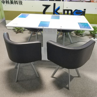 Table tactile intelligente à quatre écrans de 13.3 pouces en aluminium pour restaurant à commande automatique et café de type capacitif