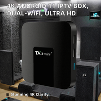 Nouveau Boîtier Décodeur TV 4K Ultra HD 60fps Android 11 Quad Core 2 Go 16 Go S905 WiFi 2.4 GHz Streamer