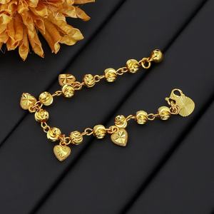Pulsera de Oro al por Mayor JXX, Joyería para Mujer, Chapado en Oro de 24k, Latón, con Colgante en Forma de Corazón - Product Image 5