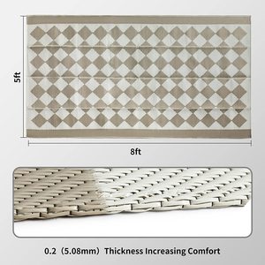 Nhà Máy Ngoài Trời RV Patio Mats Thảm Và Thảm Bán Buôn Bộ Sưu Tập Du Lịch Chuyên Nghiệp Reversible Giải Trí Mat Patio Ngoài Trời Rug - Product Image 4