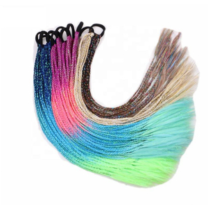 All'ingrosso piccole tinte sintetiche <span class=keywords><strong>trecce</strong></span> capelli treccia code di cavallo con le estensioni dei capelli Tinsel extension - Product Image 3