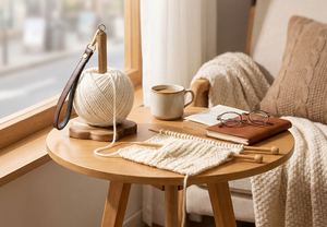 Portable Wood <strong>Wool</strong> <strong>Knitting</strong> Stand Acacia Wood Yarn <strong>Holder</strong> for Men's and Women's Gifts - Product Image 2
