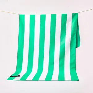 Serviettes de plage imprimées personnalisées Super sèches avec glands, sans sable, grande serviette de plage en microfibre bon marché