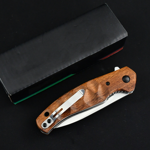 Couteau pliant de poche multifonction en acier N690CO, lame EDC, manche en bois de rag, camping en plein air, chasse, survie - Product Image 3