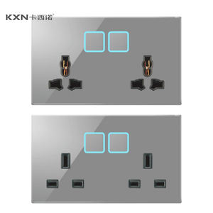 Interruptores de Luz y Enchufes Empotrados de Pared con Botón Táctil de Reinicio, Estándar del Reino Unido y la UE, de Acrílico, 220V, Tipo 86 146 A1,A2,A3,B, 2025 - Product Image 4