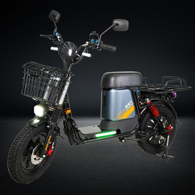 DISIYUAN Robust 1000W M009 Electric Cargo Bike 1500W Electric Scooter Rear Carrier Steel Frame 3-Speed Lithium for City Use Mini