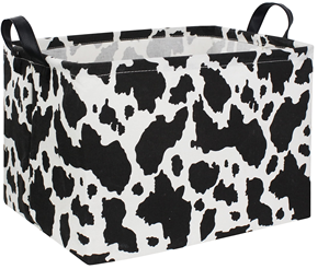 Panier de rangement pliable rectangulaire en tissu avec poignées pour enfants, maison, cuisine, garçons, filles, design mignon (motif animal adorable) - Product Image 5