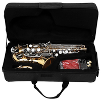 Saxophone soprano en la bémol bicolore SLADE en gros, fabrication OEM ODM, clés en laiton dorées et argentées, saxophone soprano pas cher avec accessoires