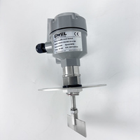 Détecteur de niveau rotatif à palette DWEL en acier inoxydable DN65 G1 à bride 220VAC 24VDC pour la détection de niveau de poudre solide dans les silos et trémies