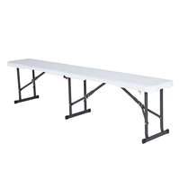 Vente en gros Offre Spéciale 6FT commercial restaurant jardin mariage camping utiliser plastique pliant en deux banc