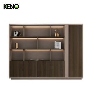 Libreria in legno Bookshelve porta Frameless libreria con armadio Base ad alta densità di archiviazione di File libreria per la vendita con LED - Product Image 5