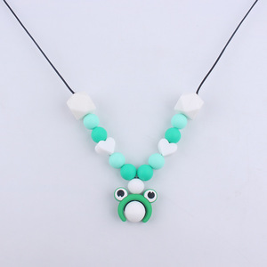 Collar de dentición de bebé mordedor de silicona gratis juguete mamá lactancia masticable joyería colgante collar - Product Image 3