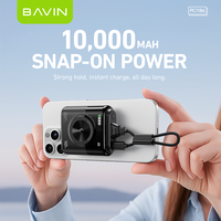 BAVIN meilleure qualité le plus puissant PC1186 10000mah chargeur sans fil Mini batterie externe Portable