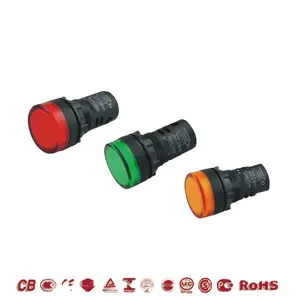 Proteted LED indicator light/signal lamp double color AD22-22DRG 12V, 24V, 110V, 230V, 400V