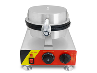Gaufrier Électrique Professionnel en Acier Inoxydable 304 avec Revêtement Antiadhésif pour Gaufres Belges Épaisses et Rouleaux de Poulet